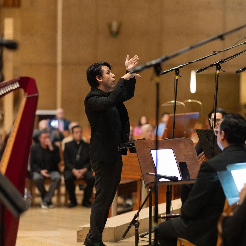 Conducting at the Cathedral of Our Lady of the Angels